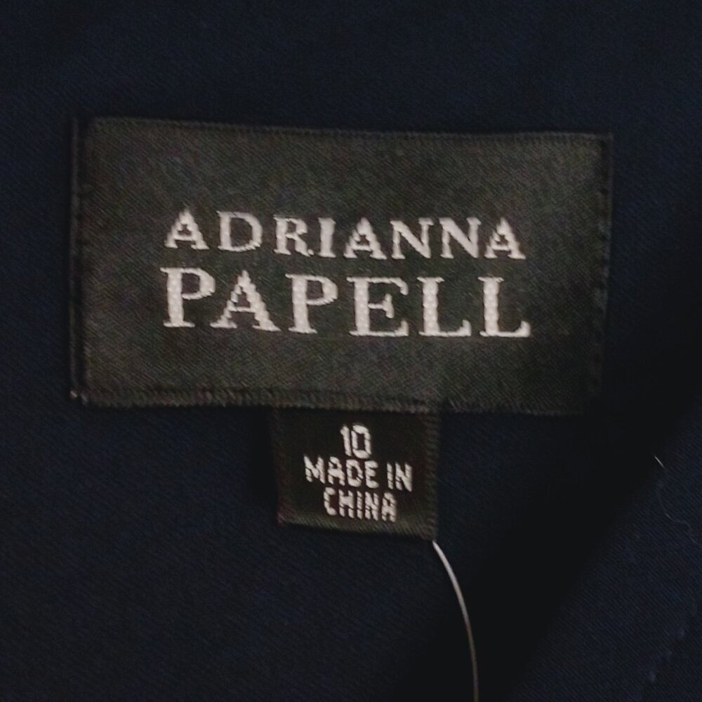 Adrianna Papell Midnight Navy Blue Tiered Ruffle Cocktail Dress - Picture 4 of 11